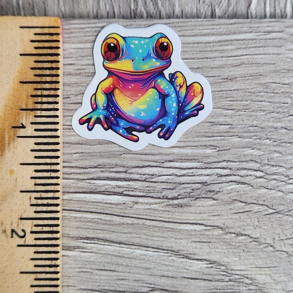 10 for $10 Funky Frog Stickers  Psychedelic Frogs Animal Sticker